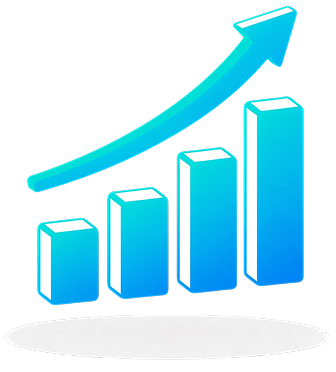Scalable growth bars icon