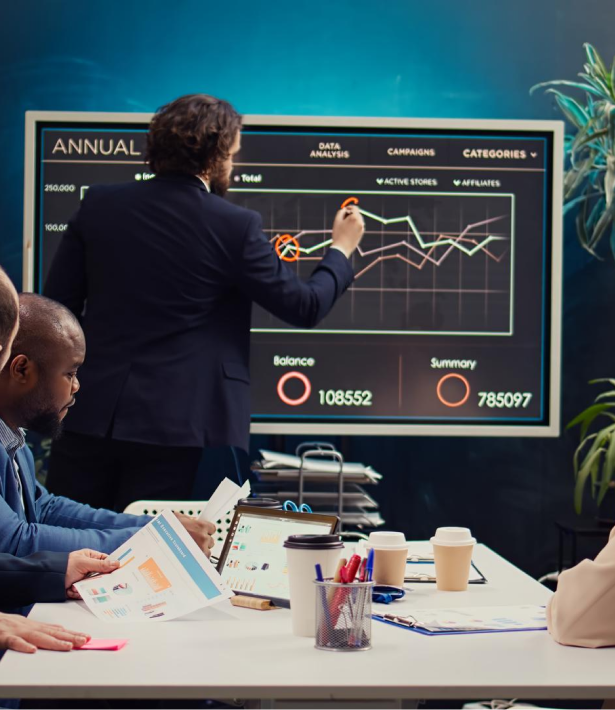 digital marketing team analyzing performance
