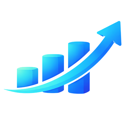 Business growth digital marketing icon