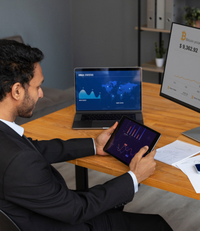 ERP professional reviewing pricing and cost dashboards